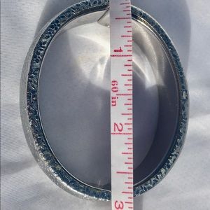 Vintage Bracelet, Floral Engraved  Silver Tone